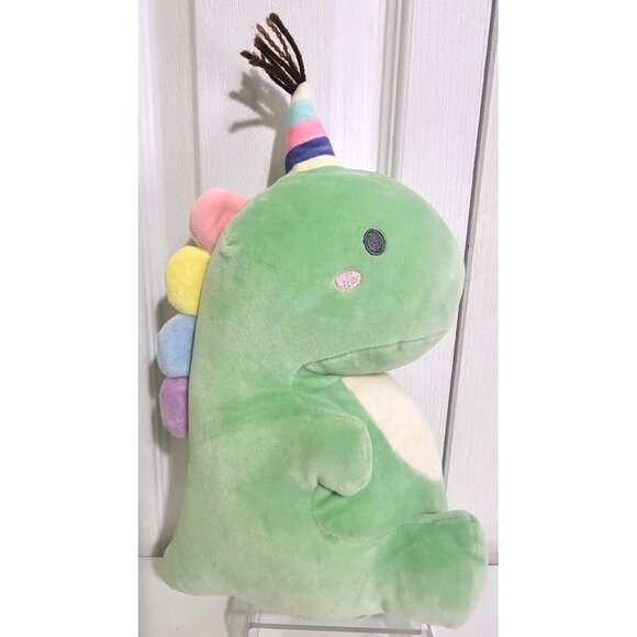 Soft Plush Birthday Party Dinosaur T-Rex Stuffed Animal Hat Plushie Toy Green - Picture 4 of 7